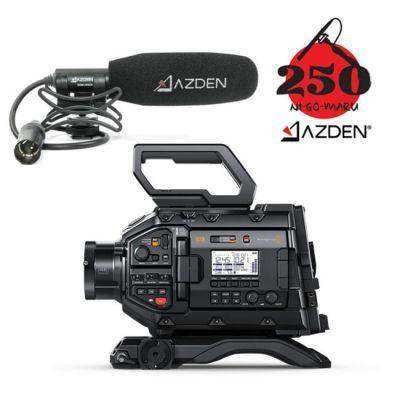 Blackmagic Design URSA Broadcast G2 & AZDEN Professional Compact Cine Mic with XLR Pigtail Output Bundle Production Blackmagic Design