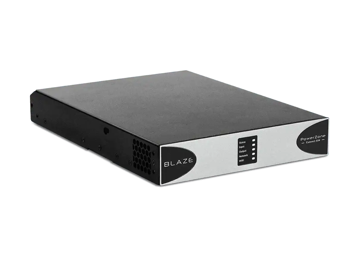Blaze Audio PowerZone Connect 504 - 500 W DSP-enabled Class-D amplifier with 4 channels - UBX-888-011 Audio Amplifiers Blaze Audio