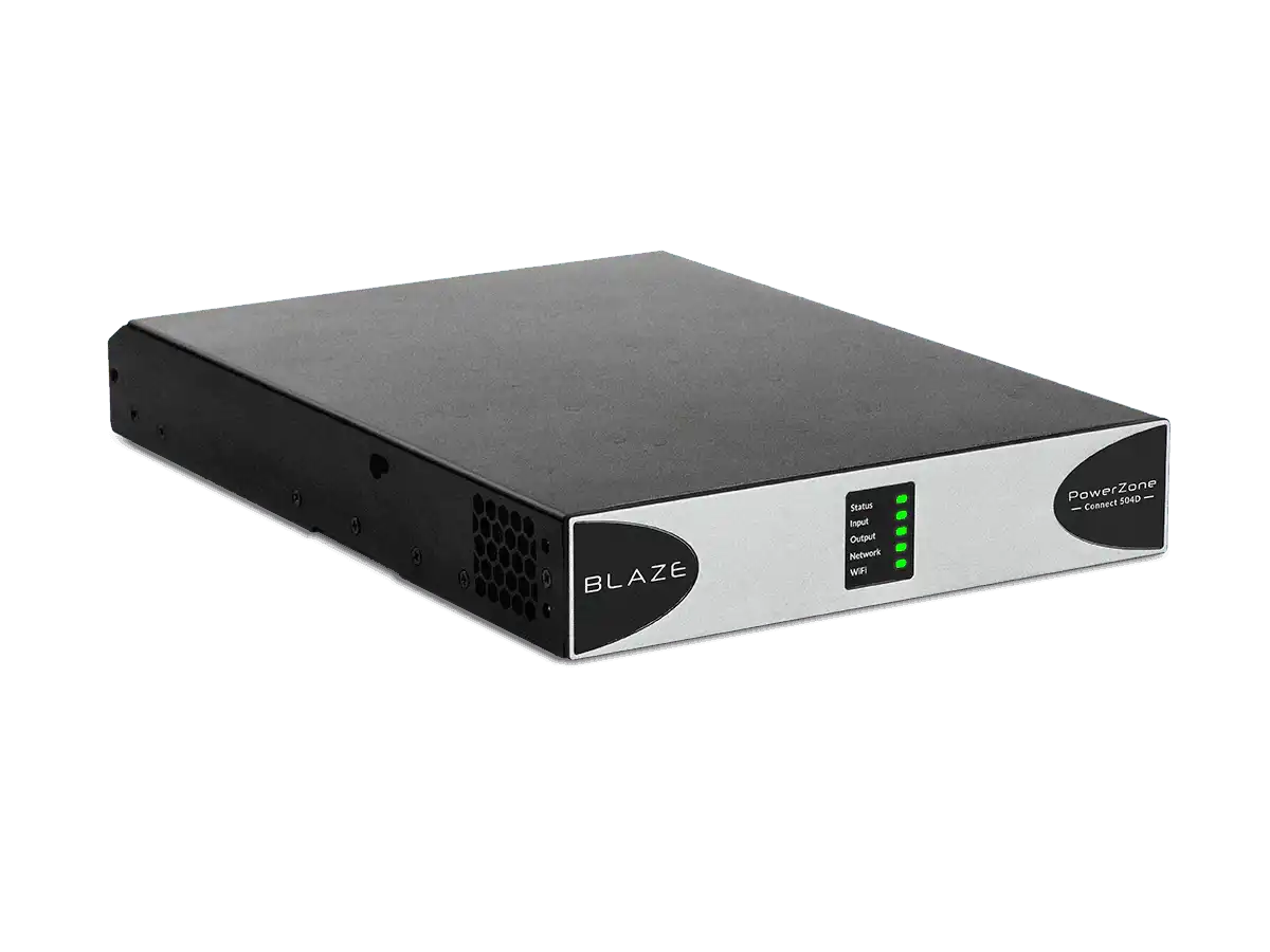 Blaze Audio PowerZone Connect 504D - 500 W DSP-enabled Class-D amplifier with 2 channels and Dante - UBX-888-029 Audio Amplifiers Blaze Audio