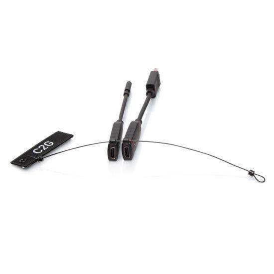 C2G C2G29996 Universal 4K HDMI® Dongle Adapter Ring including Color Coded DisplayPort™ and USB-C® Adapters with Antimicrobial Technology Audio & Video Cables C2G