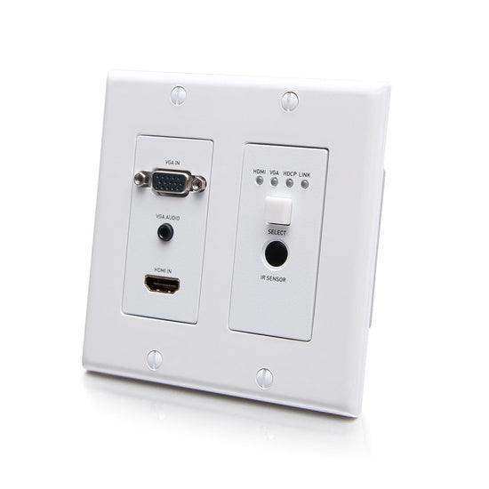 C2G C2G30017 HDBaseT HDMI VGA Wall Plate Transmitter Video Transmitters C2G