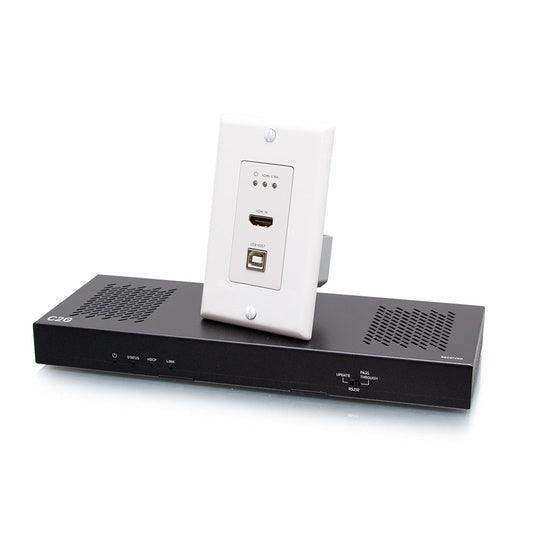 C2G C2G30024 4K HDBaseT HDMI + USB Wall Plate to Box Video Transmitters C2G