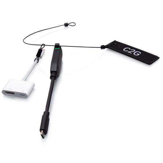 C2G C2G30051 Universal 4K HDMI® Dongle Adapter Ring with Color Coded USB-C® and Lightning Audio & Video Cables C2G