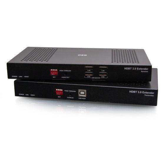 C2G C2G30055 HDMI HDBaseT + USB-B to A + RS232 Over Cat Extender Box TX to Box RX (18Gbps) 4K 60Hz up to 328ft Video Transmitters C2G