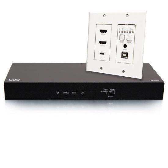 C2G C2G31020 HDBaseT Dual HDMI USBC WP TX and Box RX Video Transmitters C2G