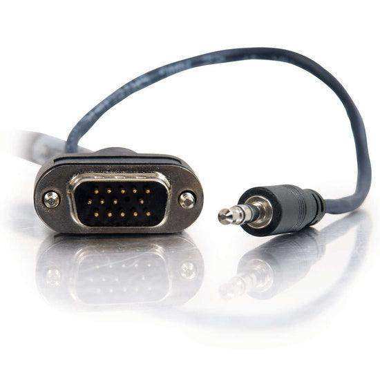 C2G CG40177 35ft VGA plus 3.5mm A/V Cable with Rounded Low Profile Connectors M/M (LIMITED AVAILABILITY) Audio & Video Cables C2G