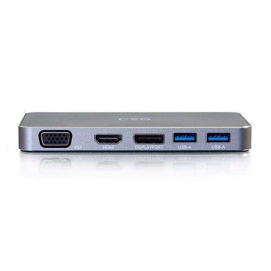 C2G CG54439 USB-C® 7-in-1 Dual Display MST Docking Station with HDMI®, DisplayPort™, VGA and Power Delivery Electronic Accessories C2G