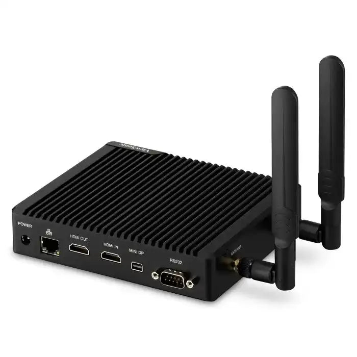 ViewSonic VBS200-A ViewBoard Smart AV Controller - Black, vCast License, 4K HDMI 2.0 Out, RS232, PoE, Wi-Fi Built-In, Quad-Core CPU ViewSonic