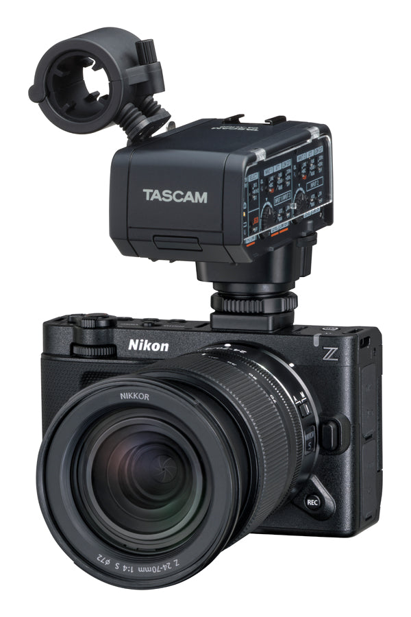 Tascam CA-XLR2d-N – XLR Mic Adapter for Cameras (Nikon) Camera Audio Adapters Tascam
