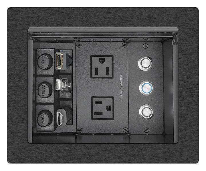 Extron Cable Cubby 700 Brushed Aluminum-AC Module Not Included Collaboration Furniture Extron