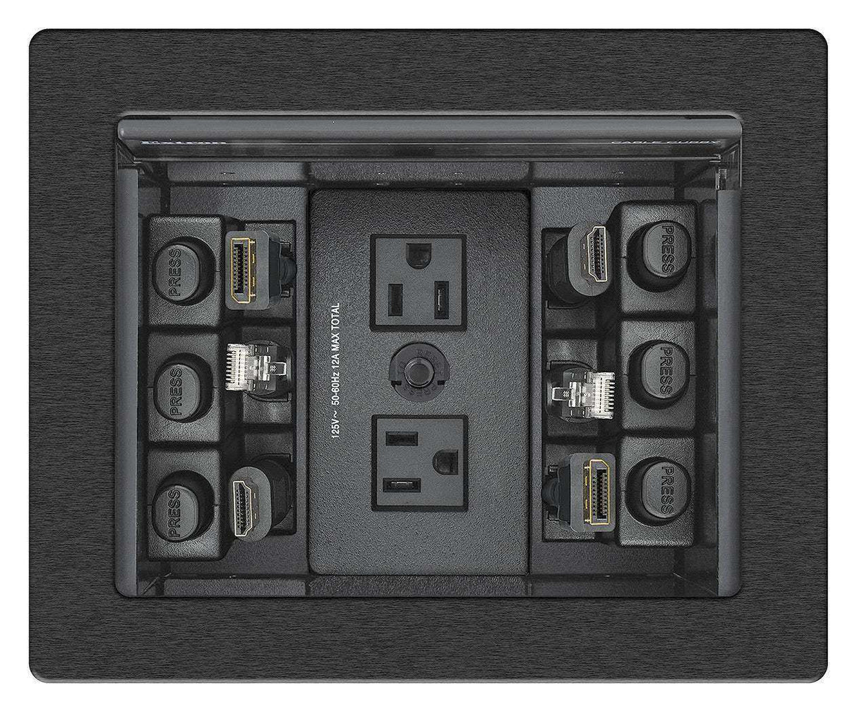 Extron Cable Cubby 700 Brushed Aluminum-AC Module Not Included Collaboration Furniture Extron