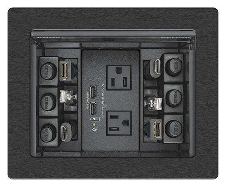 Extron Cable Cubby 700 Brushed Aluminum-AC Module Not Included Collaboration Furniture Extron