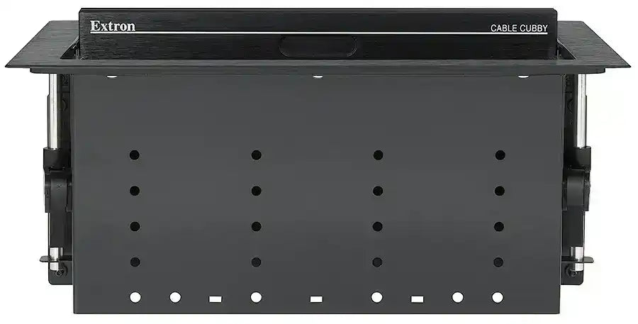 Extron Cable Cubby 1402 Brushed Aluminum AC Module Not Included Collaboration Furniture Extron