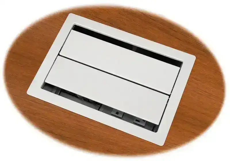 Extron Cable Cubby 1402 Brushed Aluminum AC Module Not Included Collaboration Furniture Extron