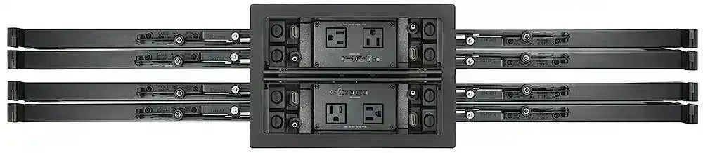 Extron Cable Cubby 1402 Brushed Aluminum AC Module Not Included Collaboration Furniture Extron