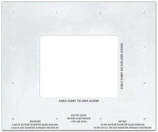 Extron Installation Routing Templates For Cable Cubby and TouchLink Enclosures Collaboration Furniture Extron