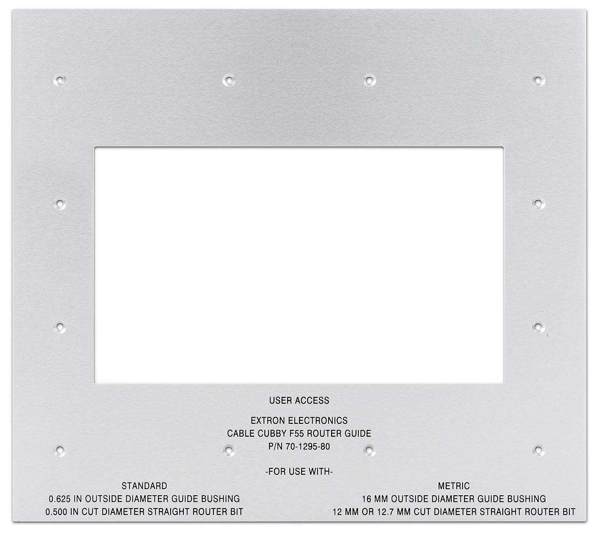 Extron Installation Routing Templates For Cable Cubby and TouchLink Enclosures Collaboration Furniture Extron