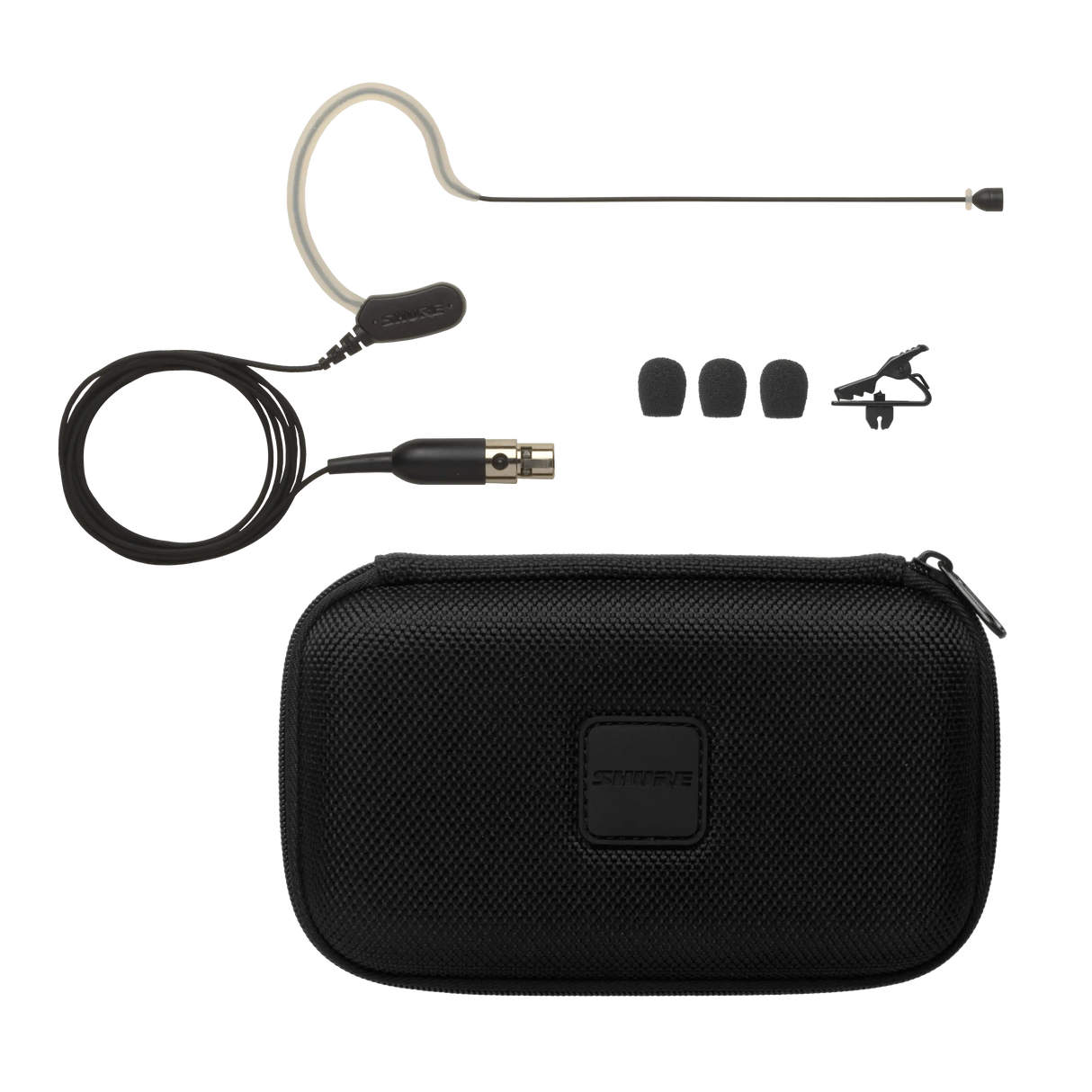 Shure MX153C/O-TQG Omnidirectional Earset Headworn Microphone (Cocoa) Microphones Shure