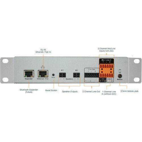 ClearOne 910-3200-701 CONVERGE Huddle AV Conferencing DSP w/AEC, Mic/Line inputs, USB, & More Audio Signal Processing ClearOne