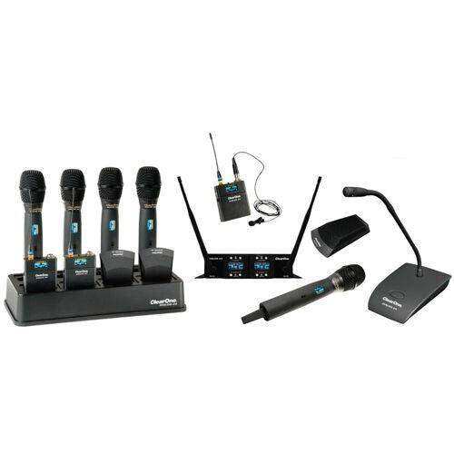 ClearOne 910-6100-201 2 Channel Wireless Receiver with 2.4 GHz RF band; Di-pole Antenna Microphones ClearOne