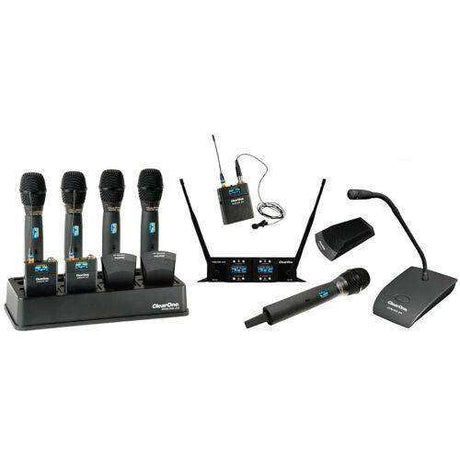 ClearOne 910-6100-201 2 Channel Wireless Receiver with 2.4 GHz RF band; Di-pole Antenna Microphones ClearOne
