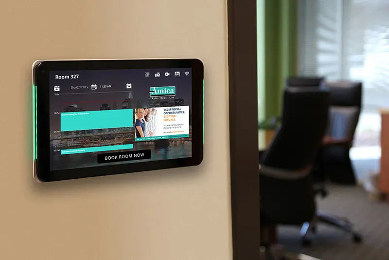 Connect room sign with PoE power injector for flexible installation
