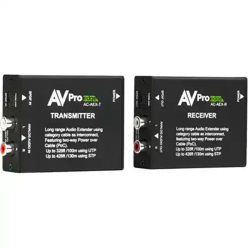 AVPro Edge 130m Stereo/Digital Audio Extender over CAT5e built in DAC (Toslink/LR) Video Transmitters AVPro Edge
