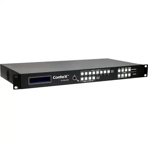 AVPro Edge 8x4 ConferX Auto Switching Matrix w/ HDBaseT Inputs and Outputs. Microphone, Volume and Line Level Audio Video Transmitters AVPro Edge