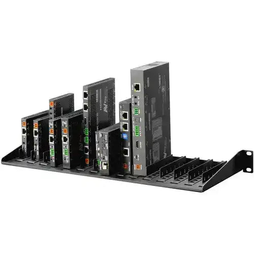AVPro Edge 15 Port Extender Rack, with easy to interchange thumb screws. Fits ALL Extenders; TAA Compliant; Made in the USA Video Transmitters AVPro Edge