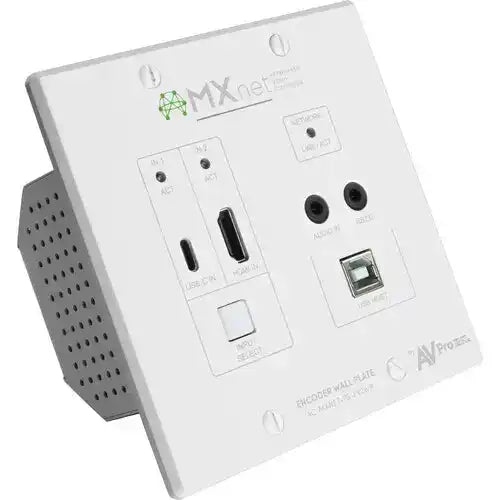 AVPro Edge MXnet Evolution II Wall Plate Encoder – Switchable HDMI & USB-C Inputs Video Transmitters AVPro Edge