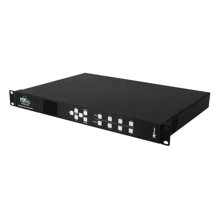 AVPro Edge MXNET Evolution II 4k@60 4:4:4 IP Multiviewer The Evolution II IP Multiviewer displays up to four 4K60 AV over IP streams in customizable layouts with flexible scaling. Video Transmitters AVPro Edge