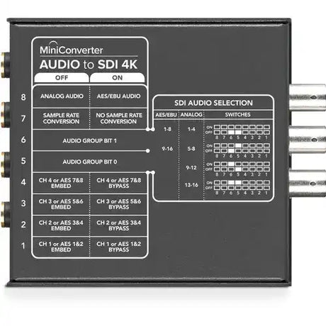Blackmagic Design CONVMCAUDS4K Mini Converter - Audio to SDI 4K Production Blackmagic Design