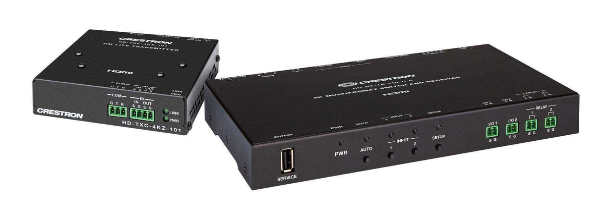 Crestron 2x1 DM® Essentials Scaling Auto-Switcher and Extender over CATx Cable - DM-EXT-1021 KIT Electronics Crestron