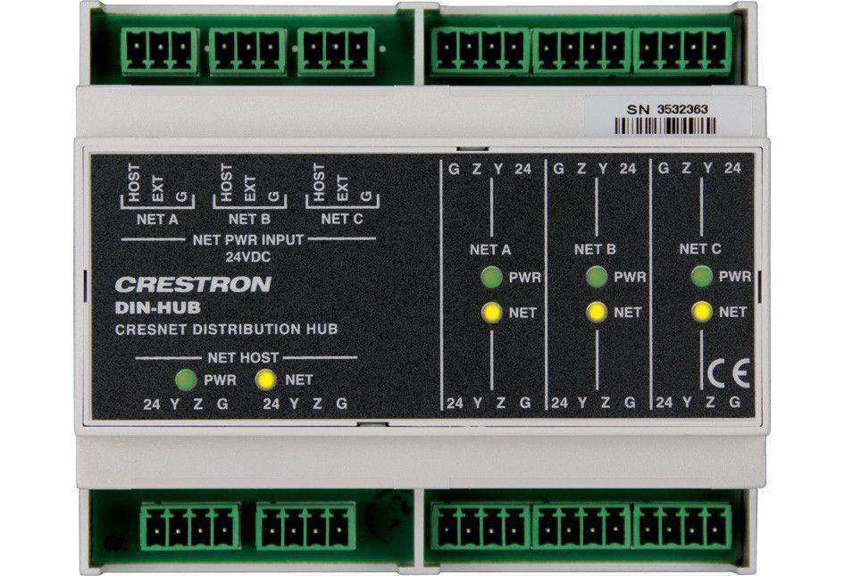 Crestron DIN Rail Cresnet Distribution Hub - DIN-HUB Room Control Crestron