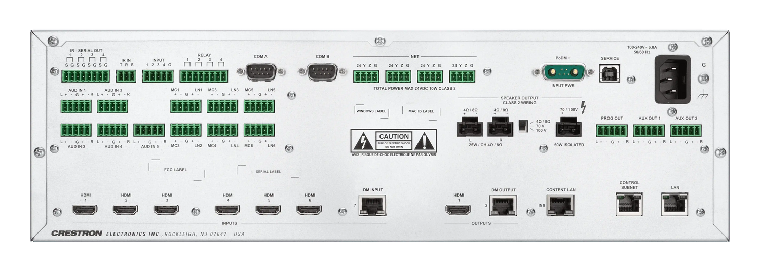 Crestron DMPS3-4K-250-C 3-Series® 4K DigitalMedia™ Presentation System 250 Video Transmitters Crestron