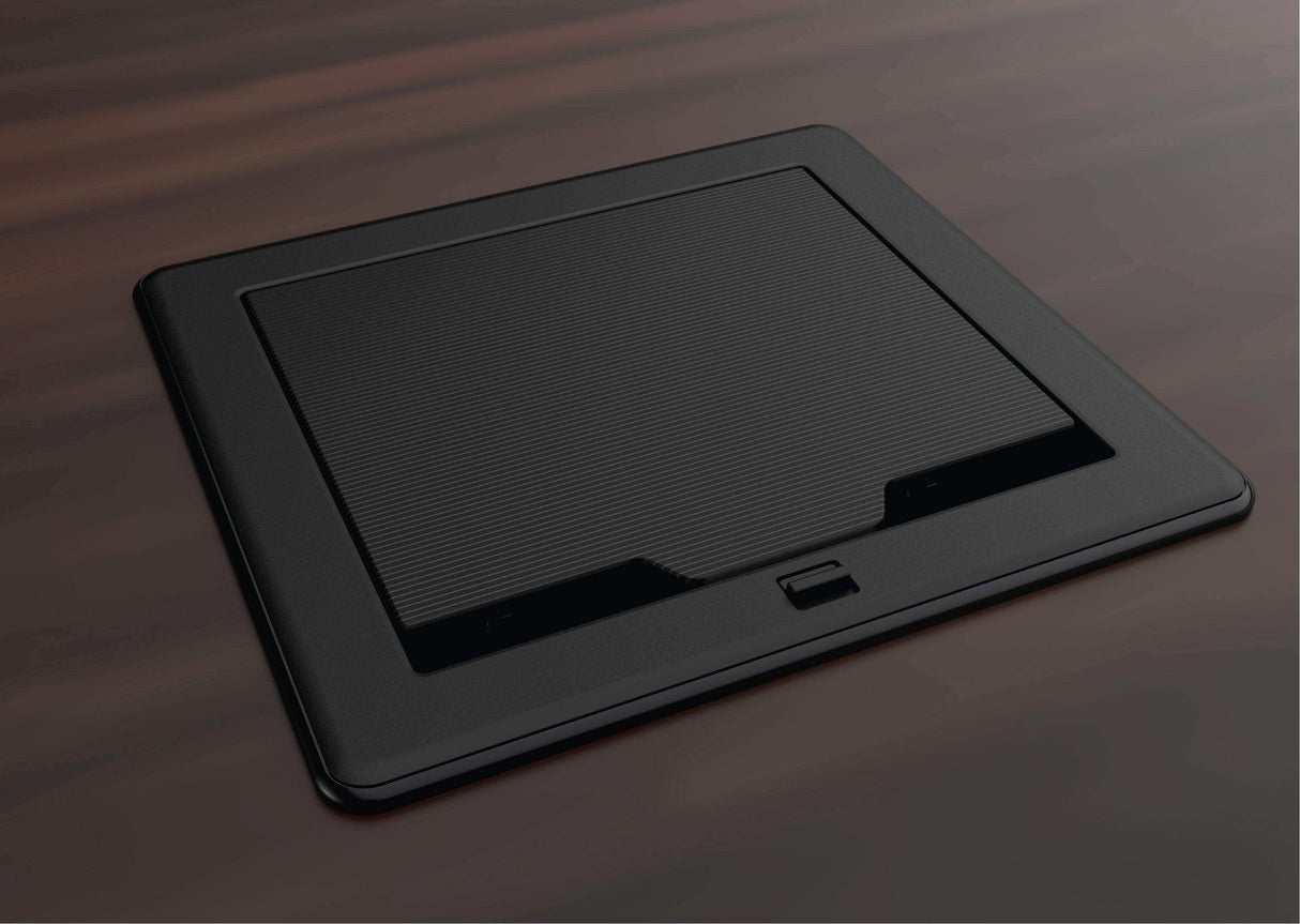 Crestron FT2-700-ELEC-PTL-B FlipTop™ FT2 Series Cable Management System, 700 Size, Electrical, Pass-Through Lid, Black Collaboration Furniture Crestron