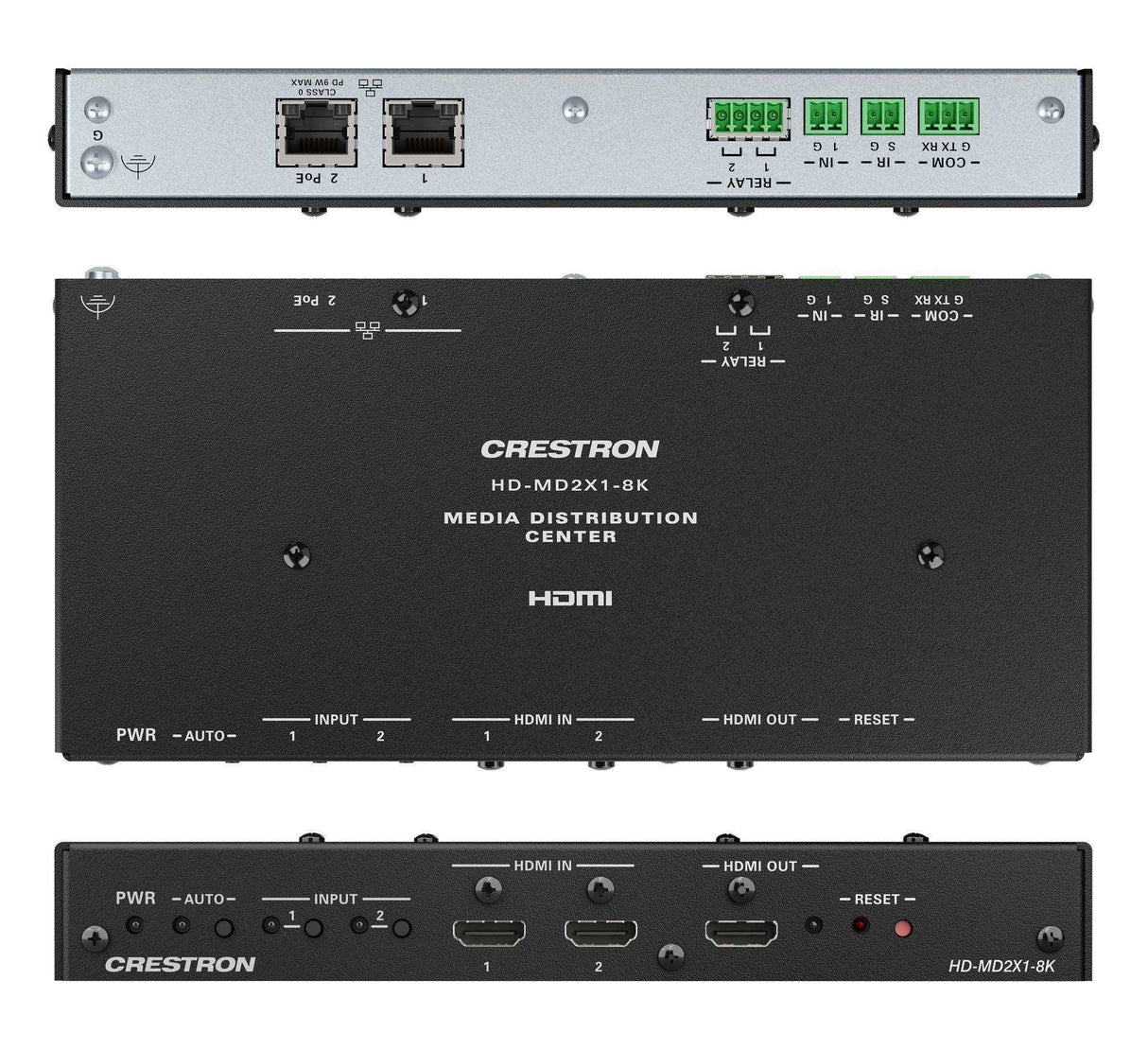 Crestron HD-MD2X1-8K 2x1 8K AV Switcher and Smart Display Controller Room Control Crestron