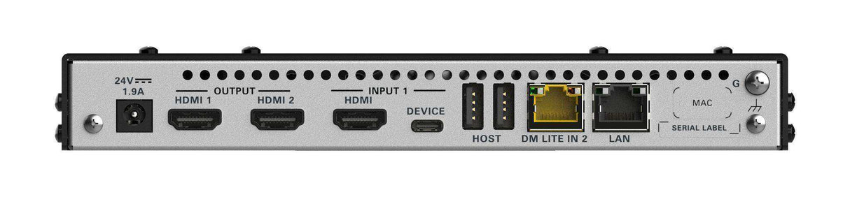 Crestron HD-RXU-4KZ-202 DM Lite® 4K60 4:4:4 Receiver and 2x2 Auto-Switcher for HDMI® and USB 2.0 Signal Extension over CATx Cable Video Transmitters Crestron