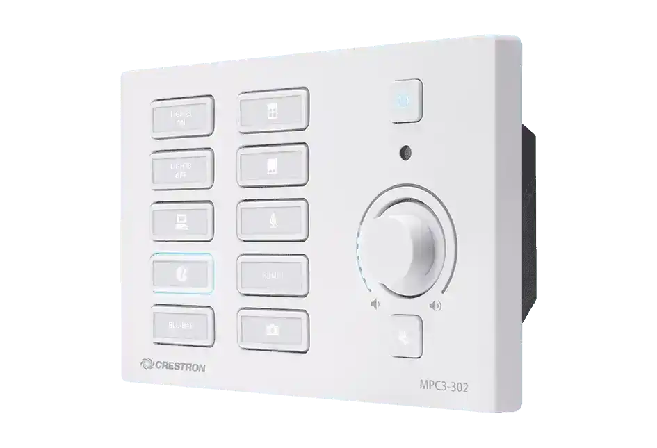 Crestron MPB3/MPC3-BTN10-W ENGRAVED Backlit Engravable Button Labels for MPC3-302-W, White, Set of 10, Includes Custom Engraving Room Control Crestron