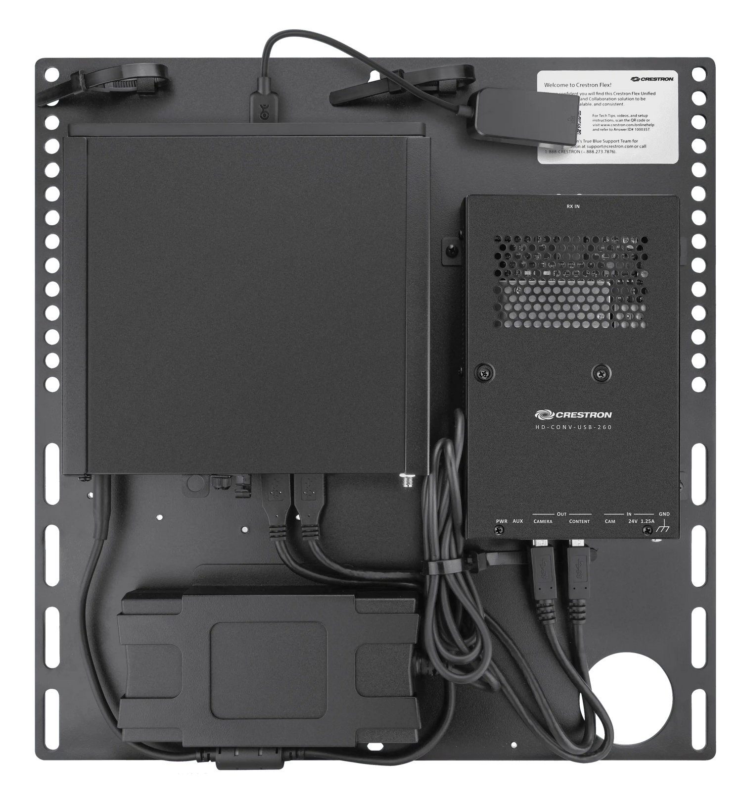 Crestron UC-CX100-T-WM Crestron Flex Advanced Video Conference System Integrator Kit with a Wall Mounted Control Interface for Microsoft Teams® Rooms Video Conferencing Crestron