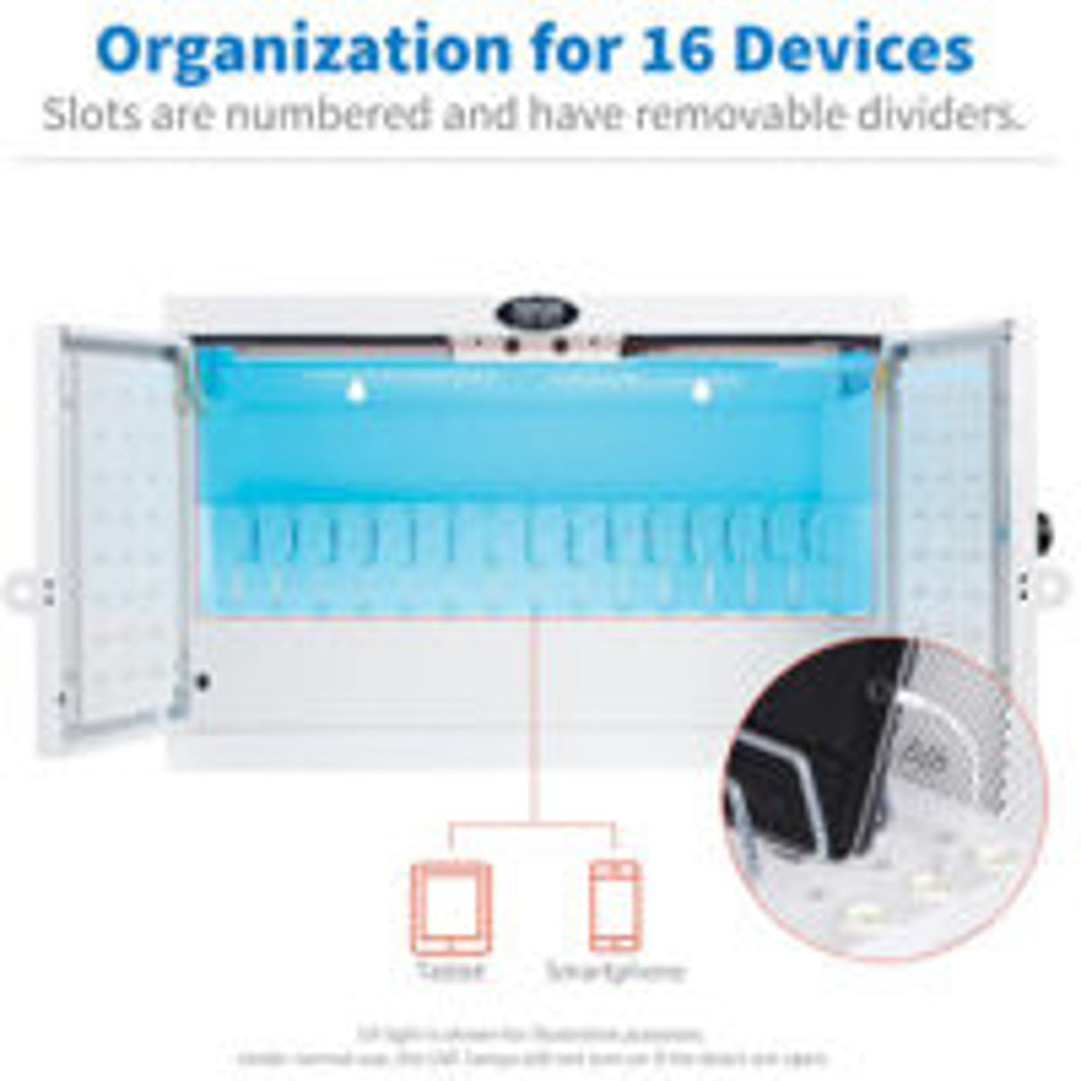 Eaton CS16USBWHG – Hospital-Grade UV Charging Station