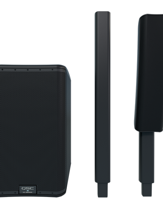 QSC KC12 – 3000W Active 3-Way Column Loudspeaker System, Black Active Column Loudspeaker System QSC