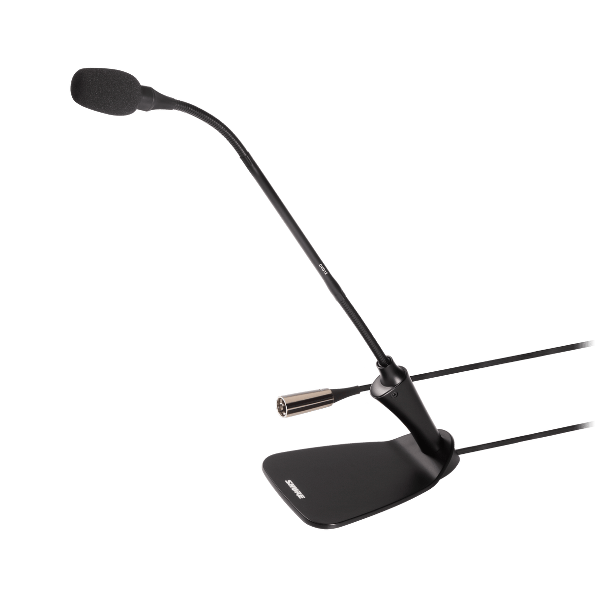 Shure CVG12D-B/C 12" Gooseneck Condenser Mic with Integrated Desktop Base Microphones Shure