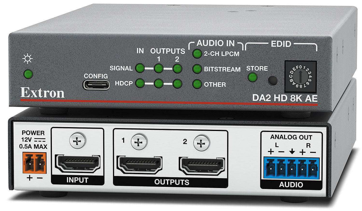 Extron DA2 HD 8K AE 8K HDMI Audio De-Embedder, DA Video Transmitters Extron