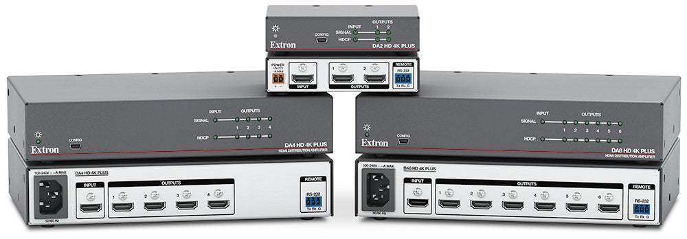 Extron DA6 HD 4K PLUS Six Output 4K/60 HDMI DA Video Transmitters Extron