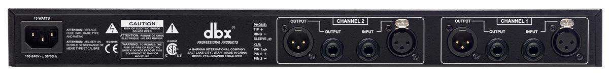 DBX 215s 2 Series - Dual 15 Band Graphic Equalizer - DBX215SV Audio Signal Processing DBX