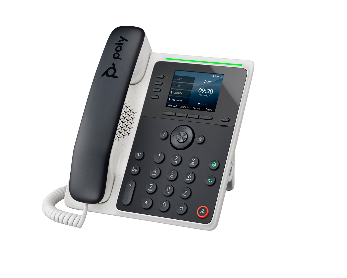 Poly Edge E220 IP Phone and PoE-enabled with Power Supply Poly Voice Poly