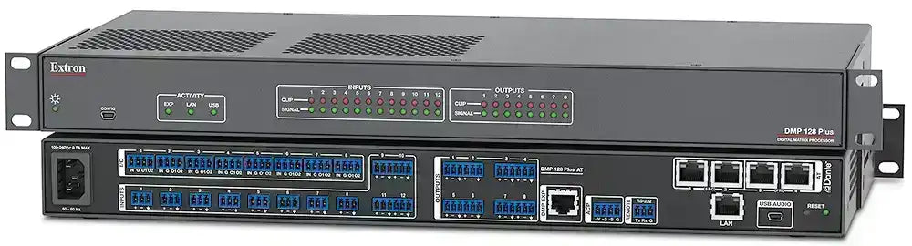 Extron DMP 128 Plus C V 12x8 ProDSP Processor w/AEC and VoIP Room Control Extron