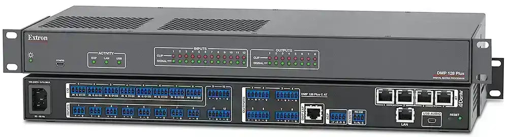 Extron DMP 128 Plus C V 12x8 ProDSP Processor w/AEC and VoIP Room Control Extron