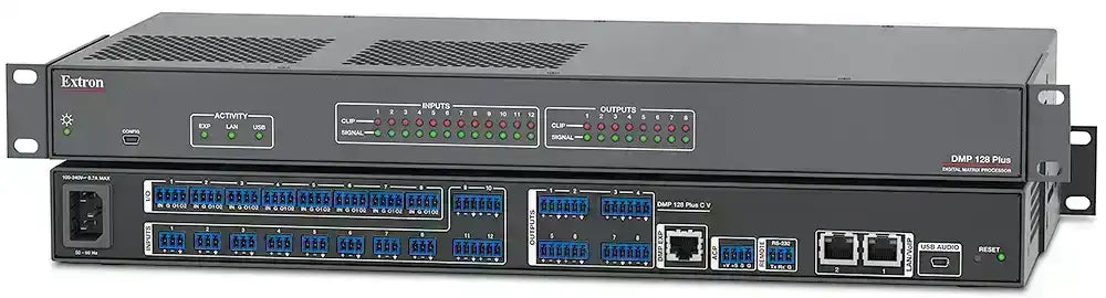 Extron DMP 128 Plus C V 12x8 ProDSP Processor w/AEC and VoIP Room Control Extron